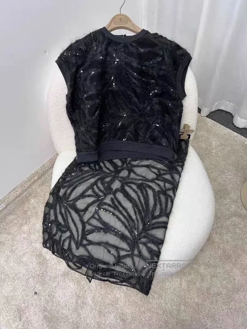 Brunello Cucinelli Brunello Cucinelli Sequin Silk Vest Size XS / US 0-2 / IT 36-38 - 1 Thumbnail