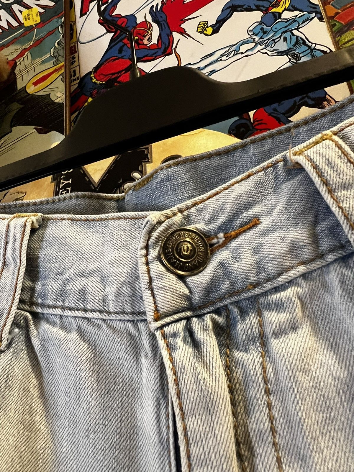 True Religion × Vintage Y2K True Religion Ricky Jorts (Jean Shorts) Size US 38 / EU 54 - 9 Thumbnail