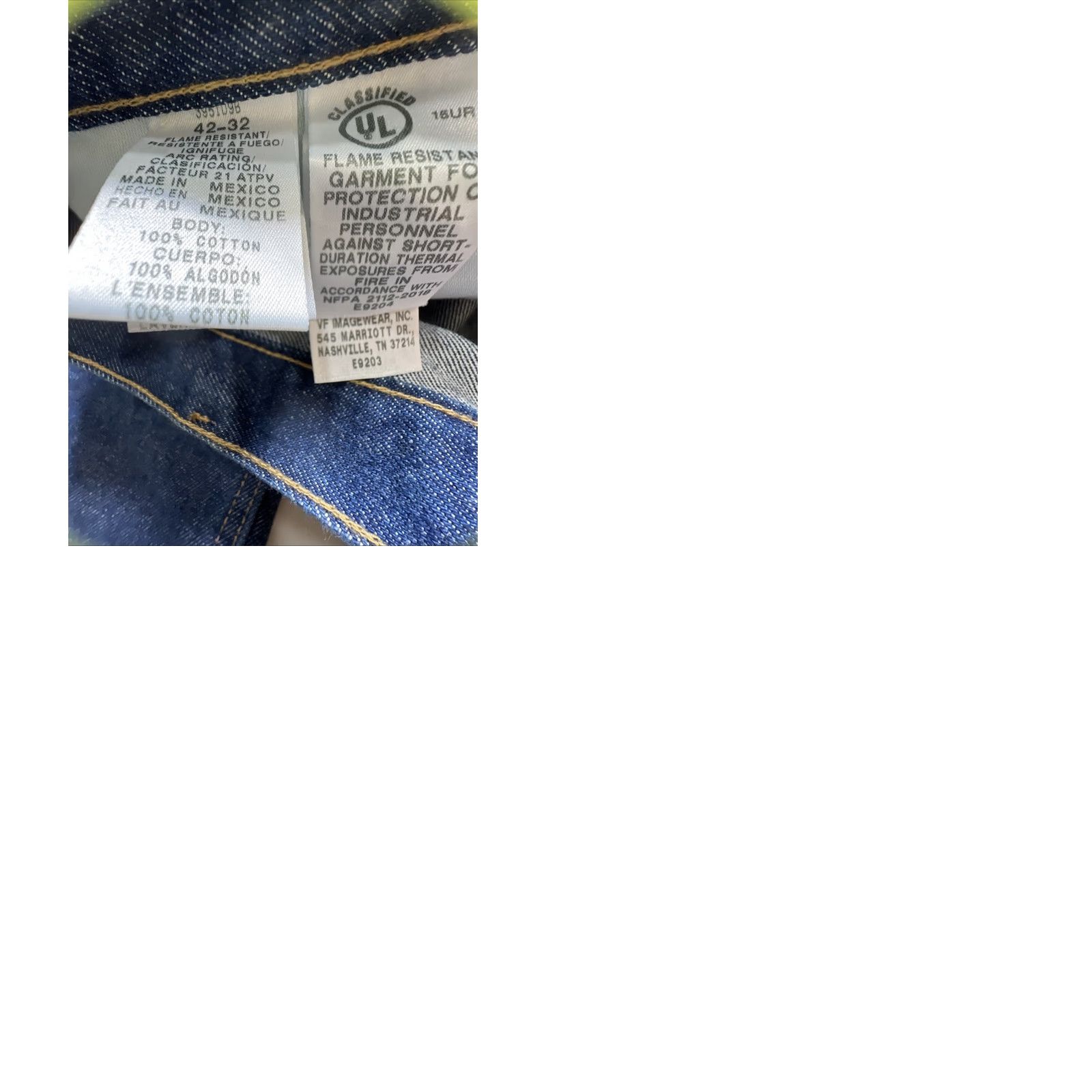 Walls Walls FR Mens Jeans 42x32 Relaxed Fit Over Boots Flame-Resistant NWT Size US 42 / EU 58 - 9 Thumbnail