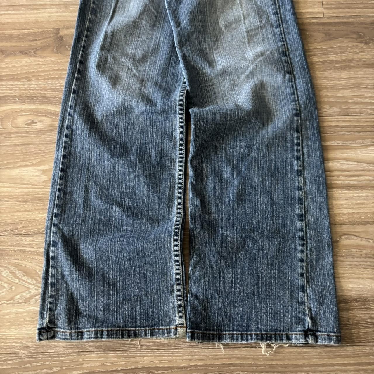Japanese Brand Crazy Vintage Y2K/2000s Grunge Faded Dark Wash Bootcut Denim Jeans! 32x32 Size US 32 / EU 48 - 6 Thumbnail