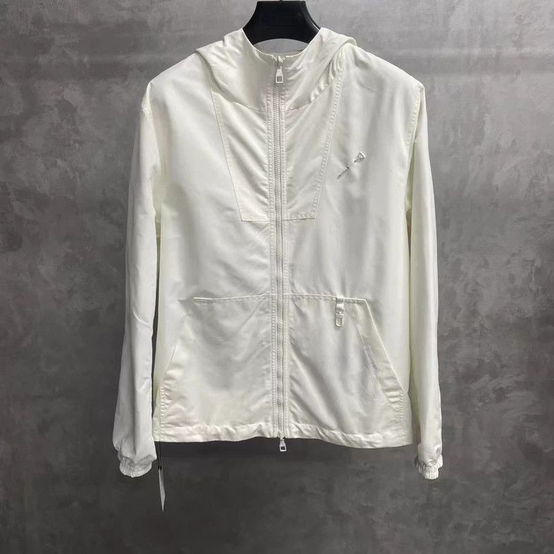 louis vuitton White pin full printed logo assault jacket 25