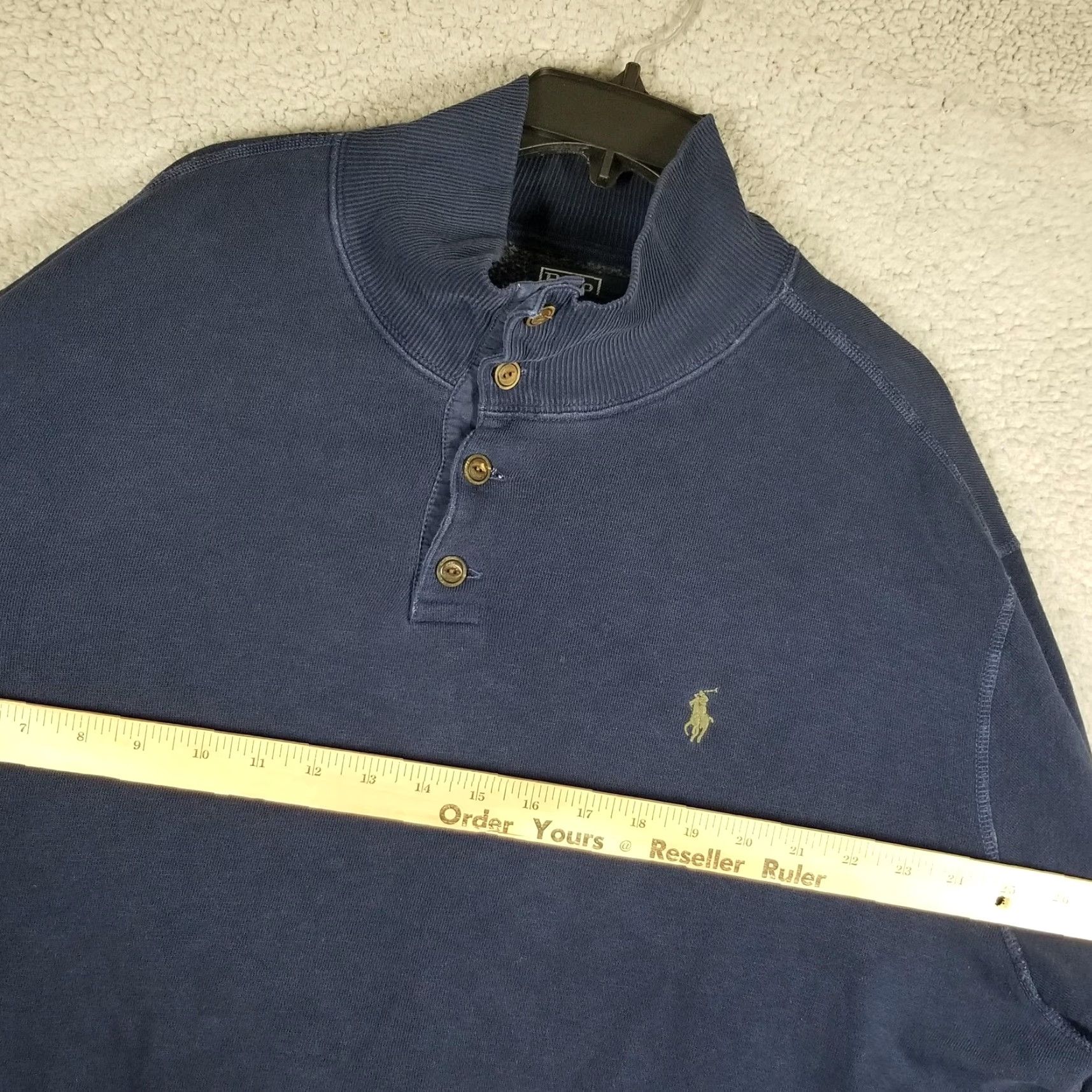 Polo Ralph Lauren VINTAGE Polo Ralph Lauren Sweatshirt Mens 2XL Navy Mock Neck Henley Pullover Pony Shirt Mens 2XL Navy Blue 4-Button Embroidered Logo Size US XXL / EU 58 / 5 - 6 Thumbnail
