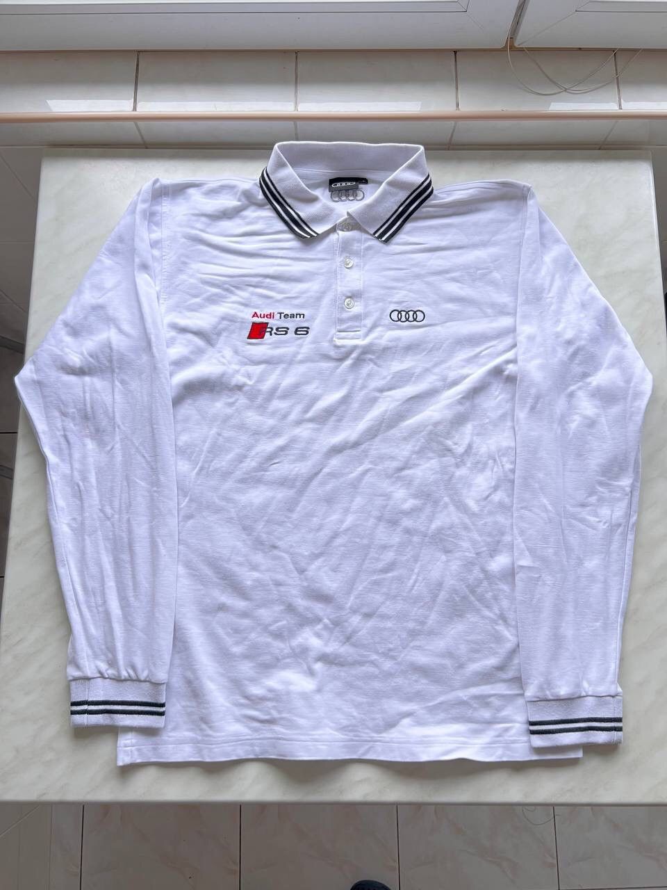 Audi Rare Audi RS 6 Racing Team Long sleeve Polo Shirt Auto y2k Size US L / EU 52-54 / 3 - 2 Thumbnail