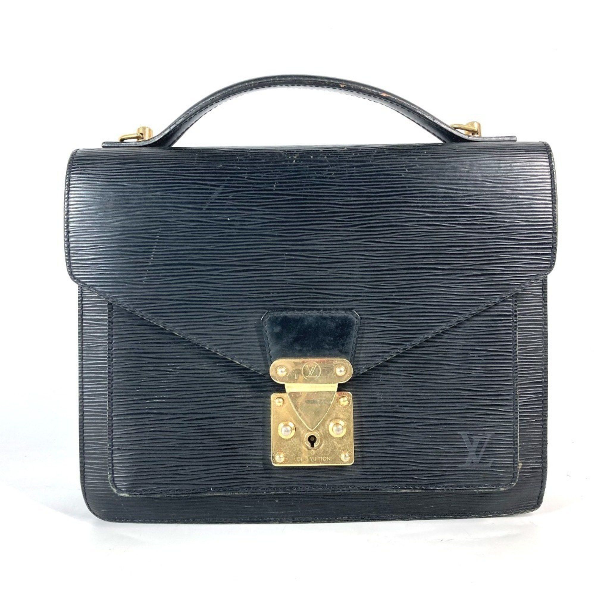 Louis Vuitton LOUIS VUITTON M52122 Epi Monceau Bag Business Handbag Leather Men's Noir Black Size ONE SIZE - 1 Thumbnail