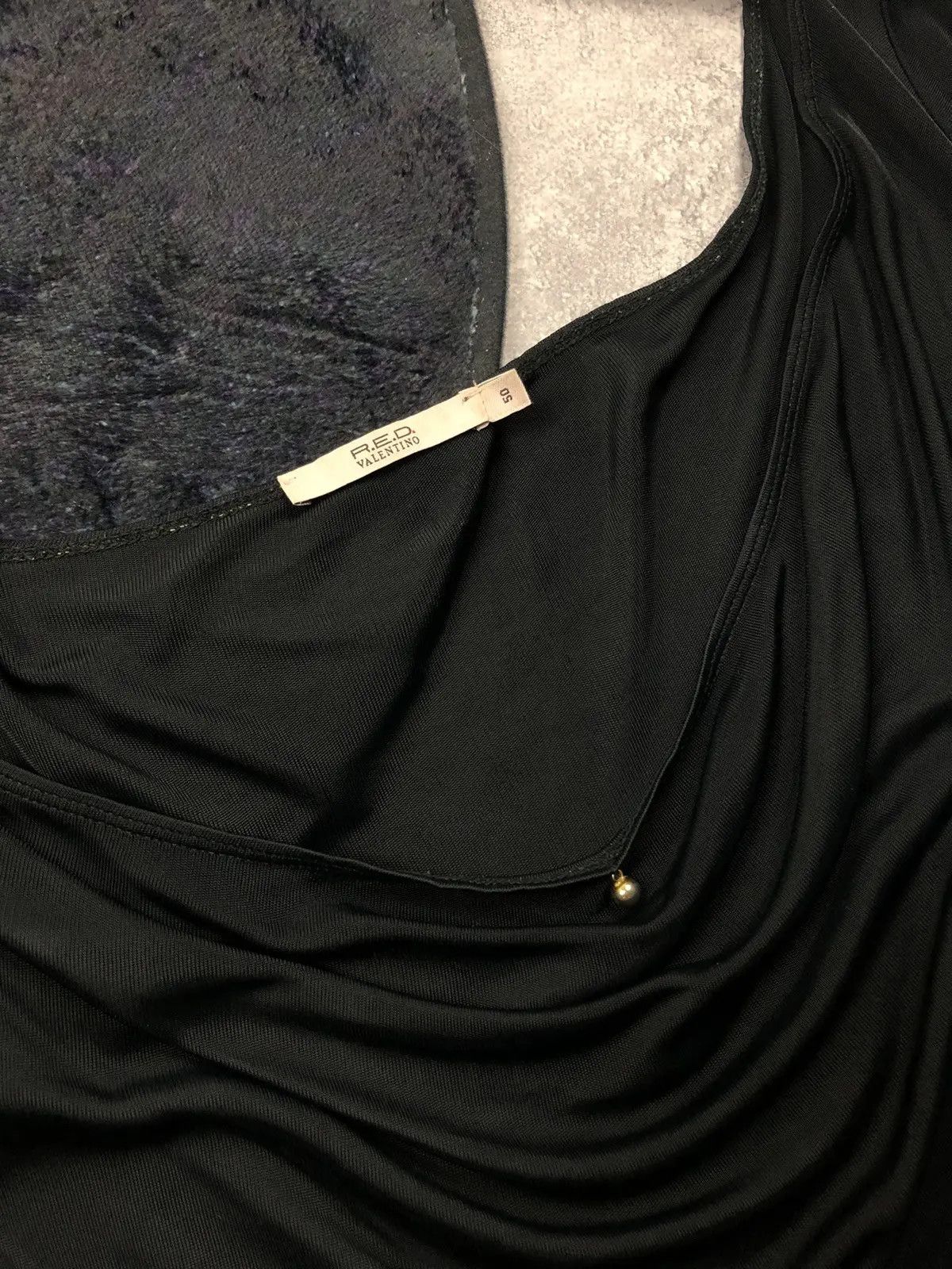 RED Valentino RED VALENTINO Vintage Avantgarde Black Shirt Dress T-shirt Size S / US 4 / IT 40 - 4 Thumbnail