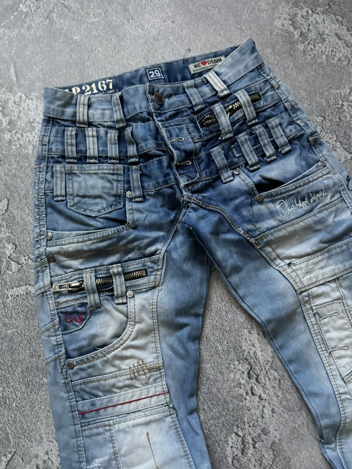 Japanese Brand Japrag 29 by okishana samoki denim cargo pant trouser Jean Size US 29 - 3 Thumbnail