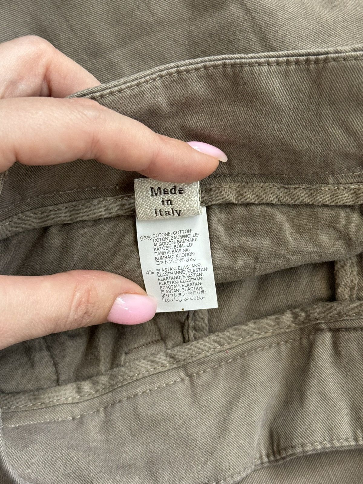 Brunello Cucinelli × Designer Brunello Cucinelli khaki cotton pants Size 26" / US 2 / IT 38 - 9 Thumbnail