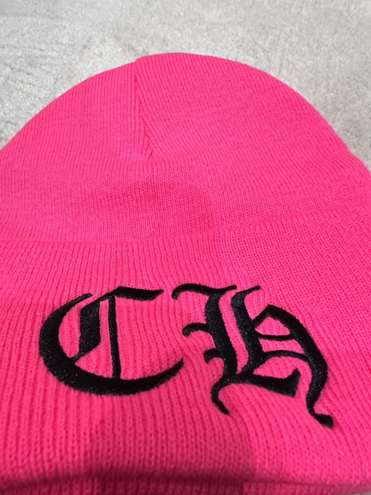 Chrome Hearts Chrome Hearts CH Logo Embroidered Pink Beanie Size ONE SIZE - 4 Thumbnail