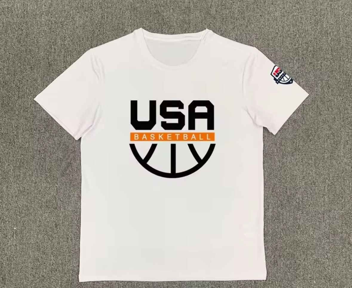 Other Streetwear Sport USA Basketball Theme Print White T-Shirt Size US XL / EU 56 / 4 - 1 Thumbnail