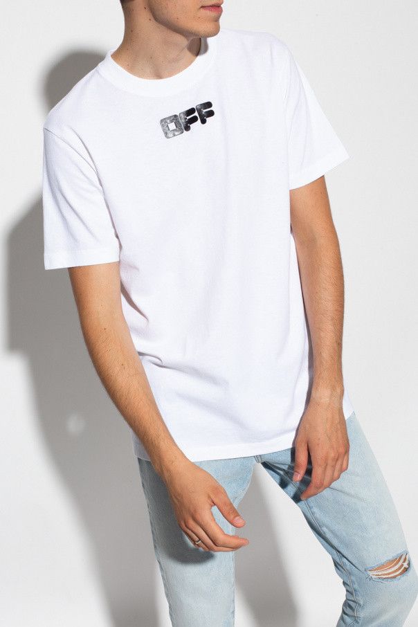 Off-White White Rubber Arrow Font Logo T-Shirt Size S / US 4 / IT 40 - 2 Thumbnail