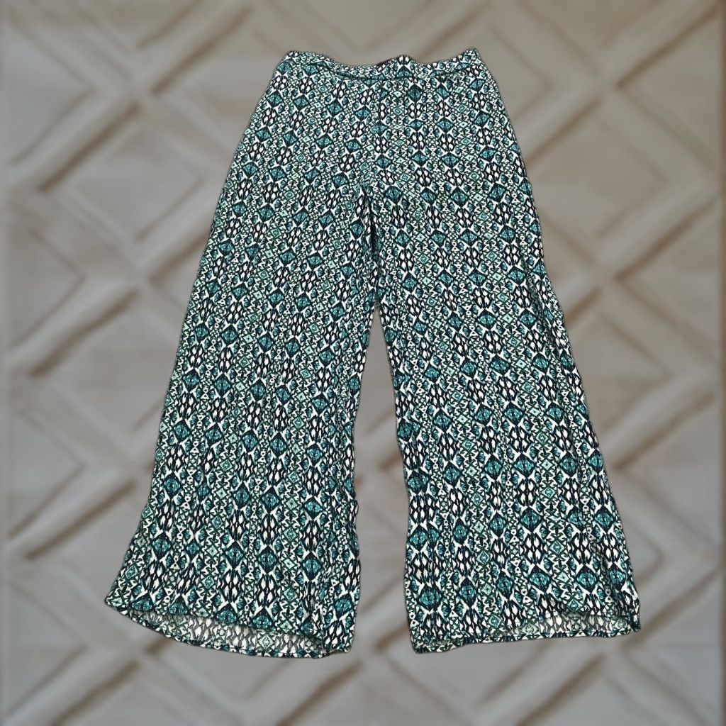 AQUA Aqua Palazzo Pants Womens XS Multicolor Geometric Straight Casual Travel Size 26" / US 2 / IT 38 - 1 Thumbnail