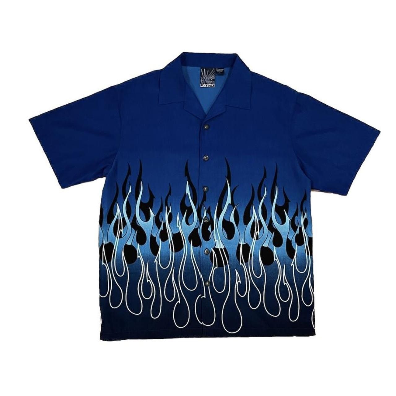 Other Tribal Flame Button Up Shirt Size US L / EU 52-54 / 3 - 1 Thumbnail