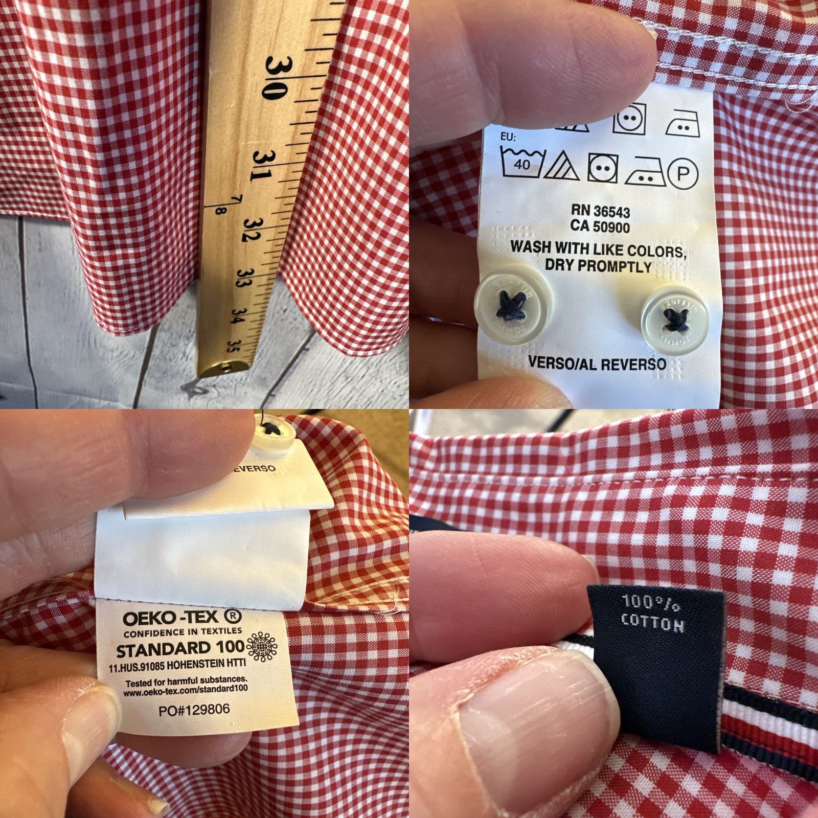 Tommy Hilfiger **Tommy Hilfiger Men's Regular Fit Red Gingham Dress Shirt 18** User: **Tommy Hilfiger Men's Red Gingham Regular Fit Dress Shirt 18** Size 48R - 8 Thumbnail