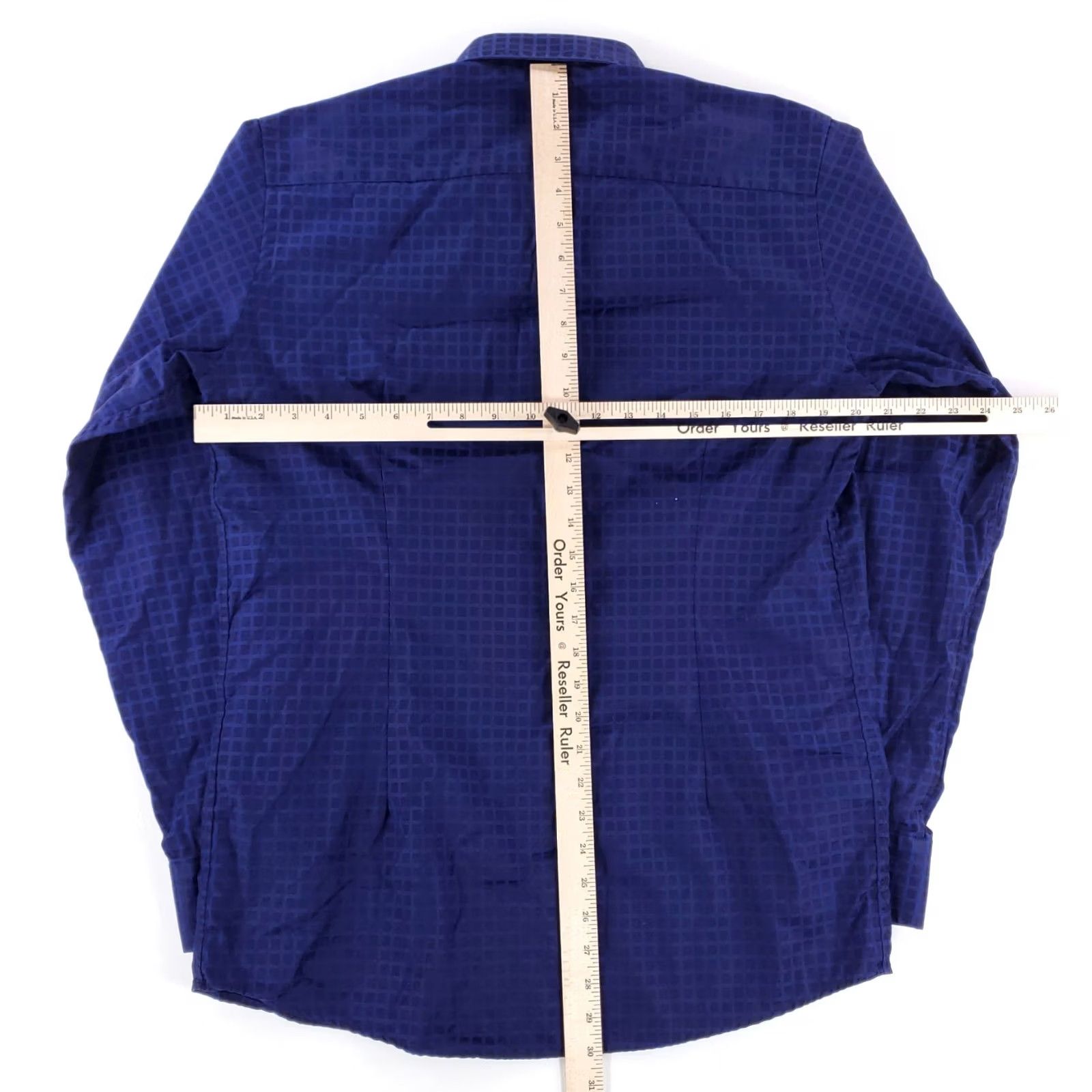 Eton Eton Button-Up Shirt Long Sleeve Mens 40/15.75 M Window Pane Blue Size US L / EU 52-54 / 3 - 4 Thumbnail