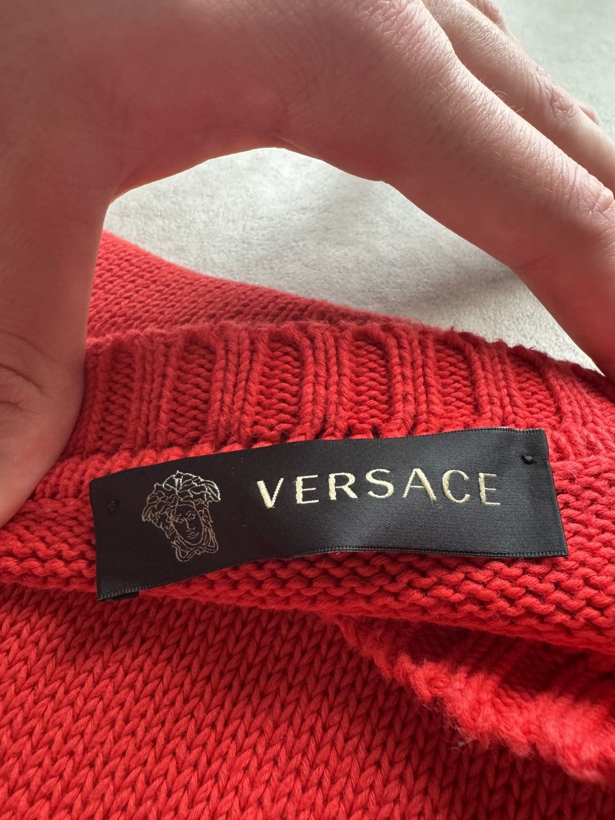 Versace Versace Striped Red Men’s 50 Size Cotton Knited Sweatshirt Sweater Pullover Size US L / EU 52-54 / 3 - 9 Thumbnail