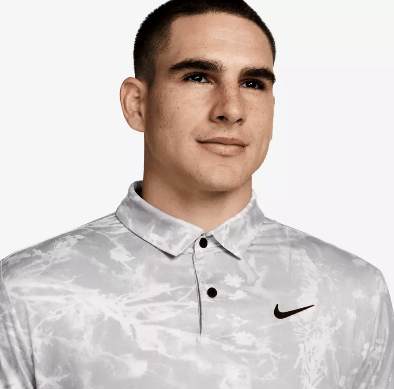 Nike Nike Dri Fit Golf Polo Gray New Floral Size US L / EU 52-54 / 3 - 3 Thumbnail