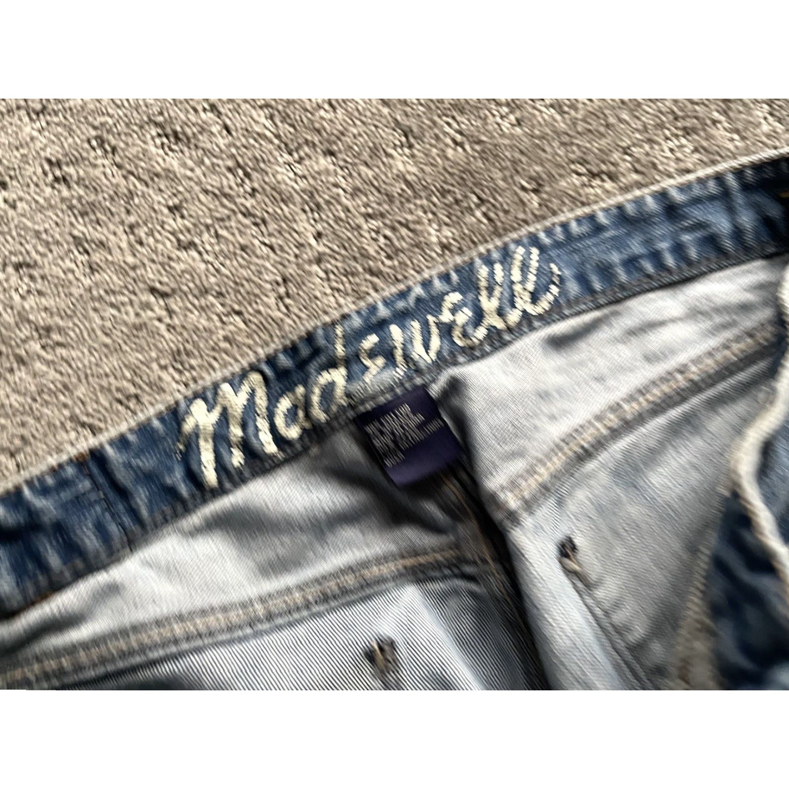 Madewell Madewell Skinny Jeans Womens Size 26 x 29 Low Rise Dark Wash Raw Hem Denim Size 26" / US 2 / IT 38 - 6 Thumbnail