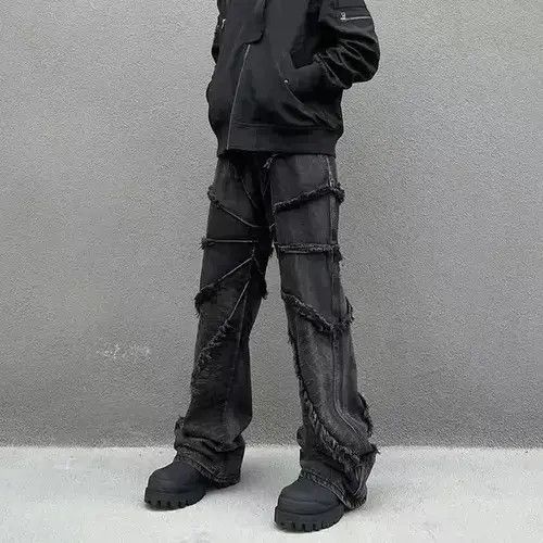 Japanese Brand VIBE Vintage Heavy Duty Washed Raw Edge Jeans Size US 32 / EU 48 - 8 Thumbnail