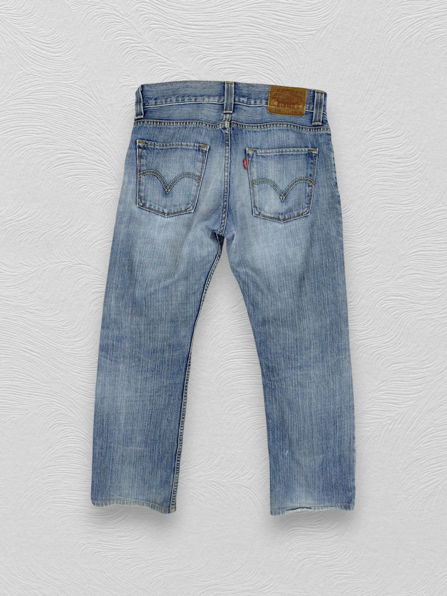 Levi's Distressed Blue Vintage Levi's 523 Jeans 33x28 Denim -JG011 Size US 33 - 2 Thumbnail