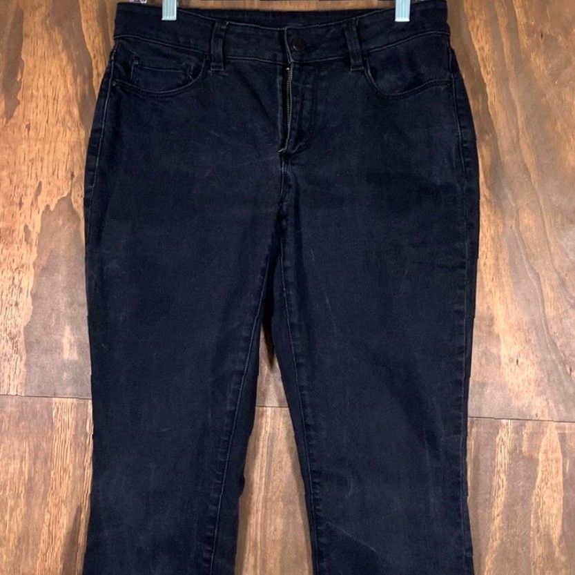 Ann Taylor Ann Taylor Womens Jeans Black Denim The Skinny Curvy Fit Stretch 6 Size 28" / US 6 / IT 42 - 2 Thumbnail
