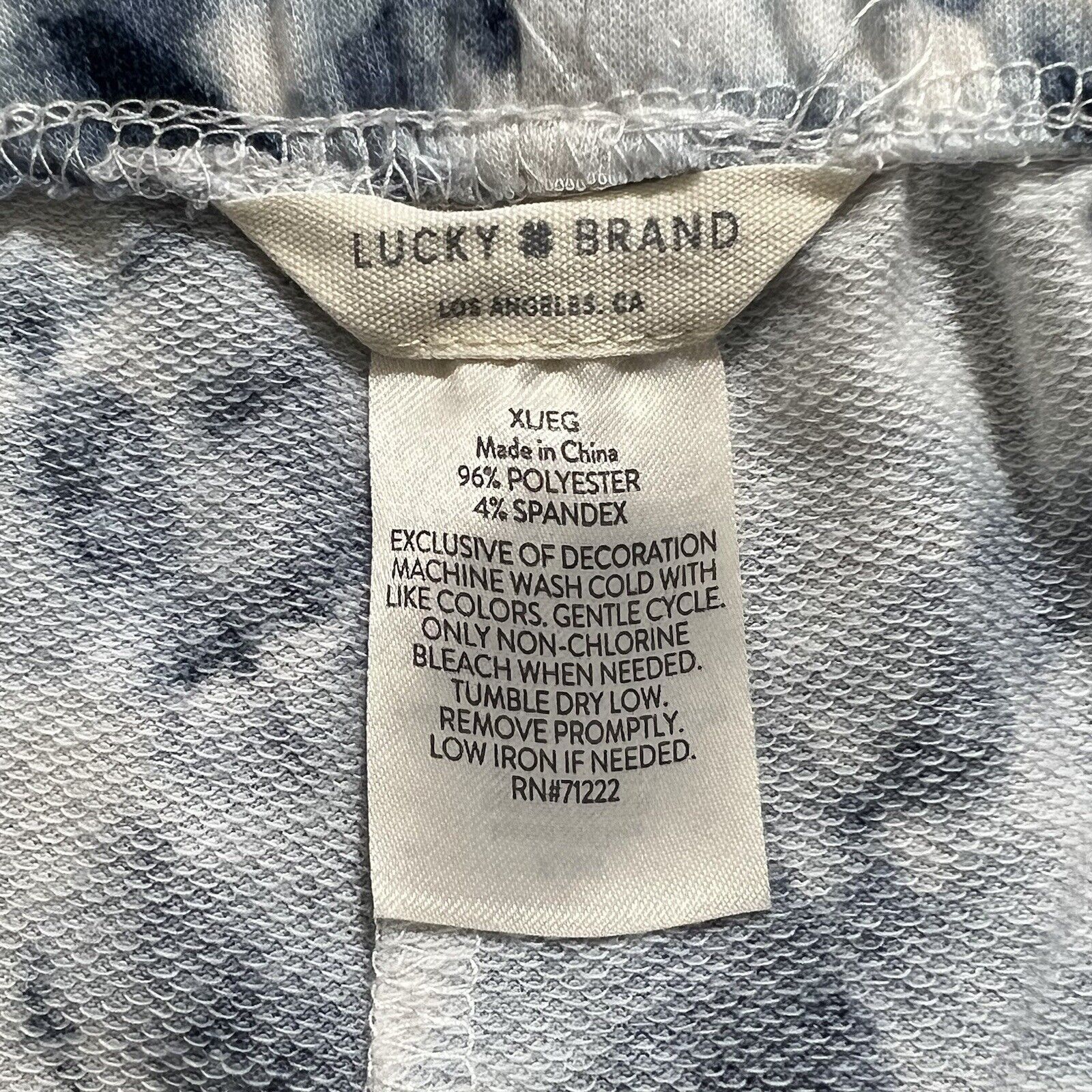 Lucky Brand Lucky Brand Sleep Shorts Light Blue Tie Dye Loungewear Size 38" / US 16 / IT 52 - 4 Thumbnail
