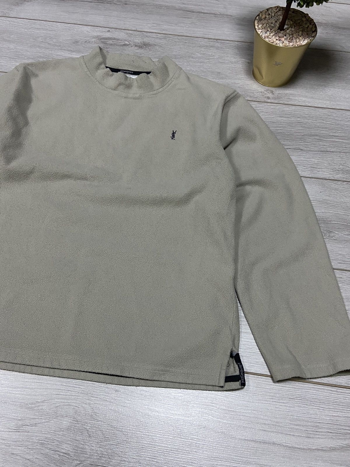 Yves Saint Laurent Yves saint laurent fleece YSL logo sweatshirt turtle neck Size US L / EU 52-54 / 3 - 2 Thumbnail