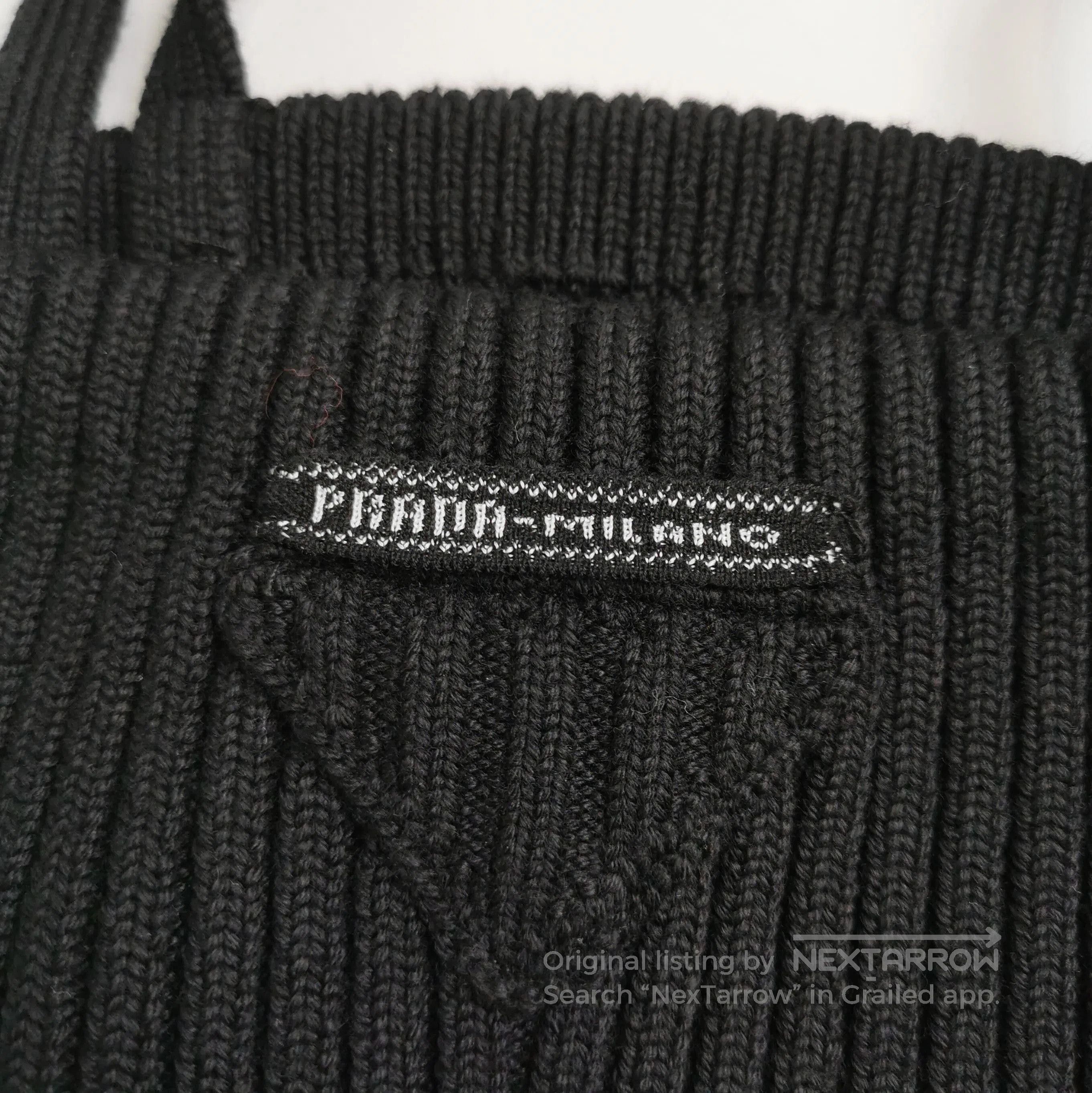 Prada Prada Black Wool Blend Logo Camisole Top . Size L / US 10 / IT 46 - 3 Thumbnail