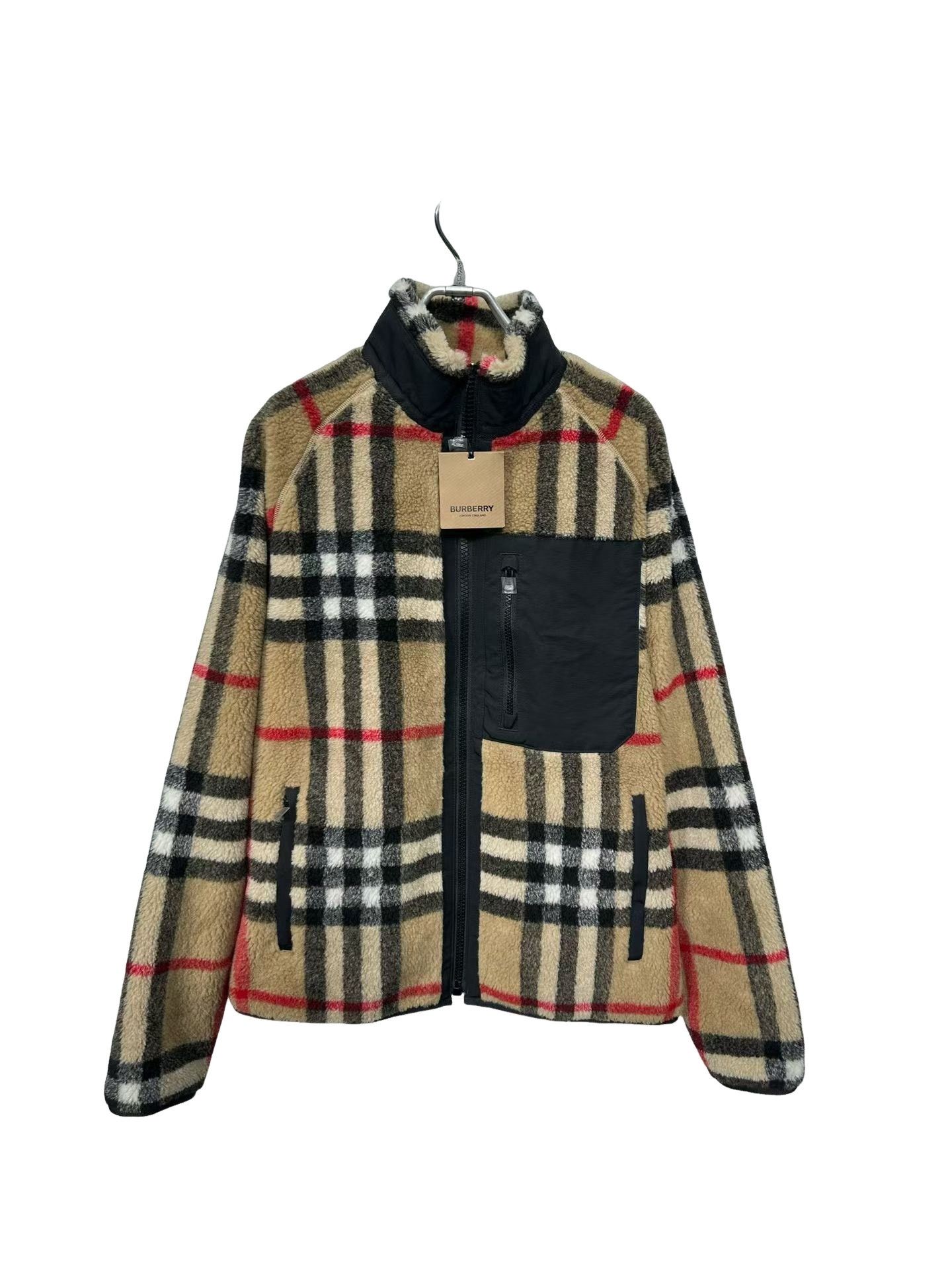 Burberry Burberry Check Wool Blend Teddy Jacket Size M Size US M / EU 48-50 / 2 - 1 Thumbnail