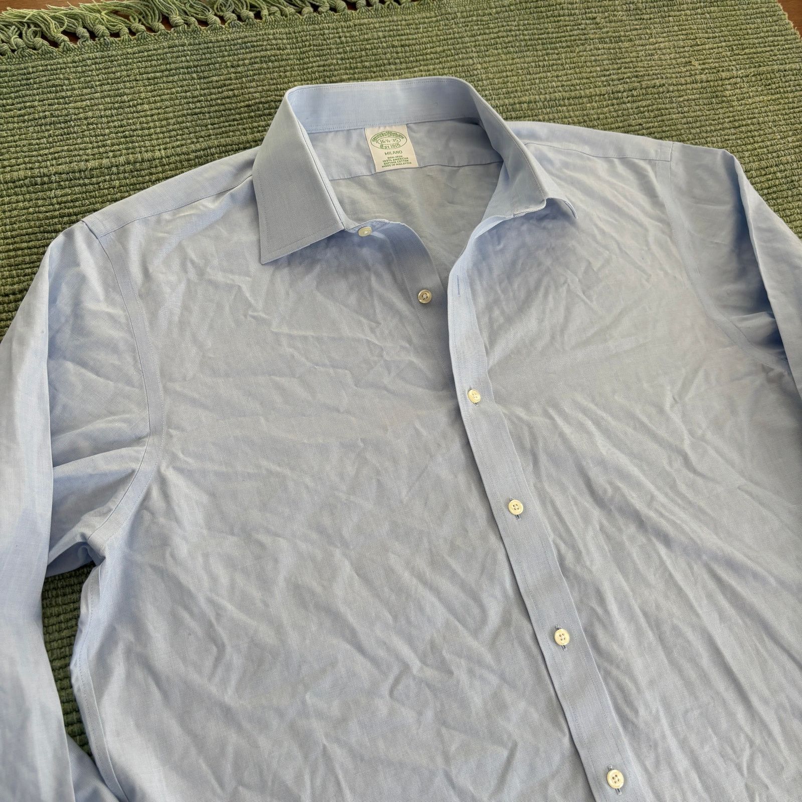 Brooks Brothers × Vintage Vintage Brooks Brothers Milano cotton button up dress shirt Size US XL / EU 56 / 4 - 7 Thumbnail