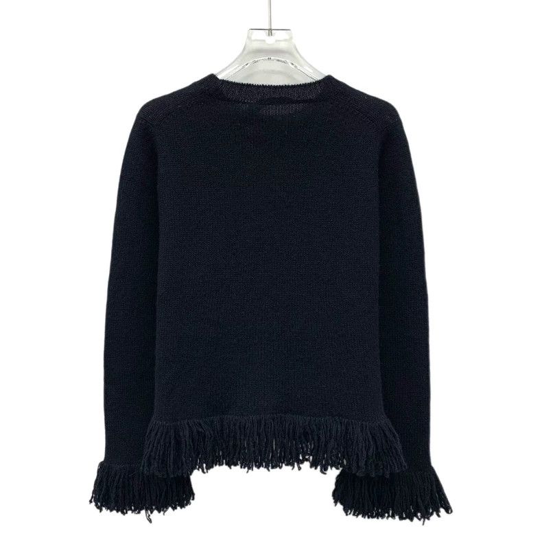 Dior Dior Black cashmere tassel round-neck long-sleeved knitted Size M / US 6-8 / IT 42-44 - 2 Thumbnail