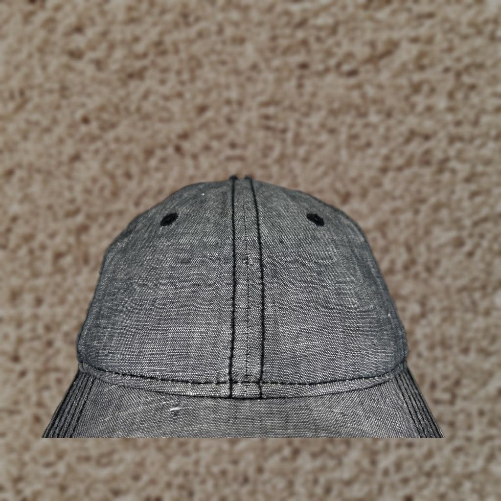 Keds Keds Hat Cap Strap Back Adult One Size Gray Denim Look Polka Dot Trim Poly Blend Size ONE SIZE - 1 Thumbnail