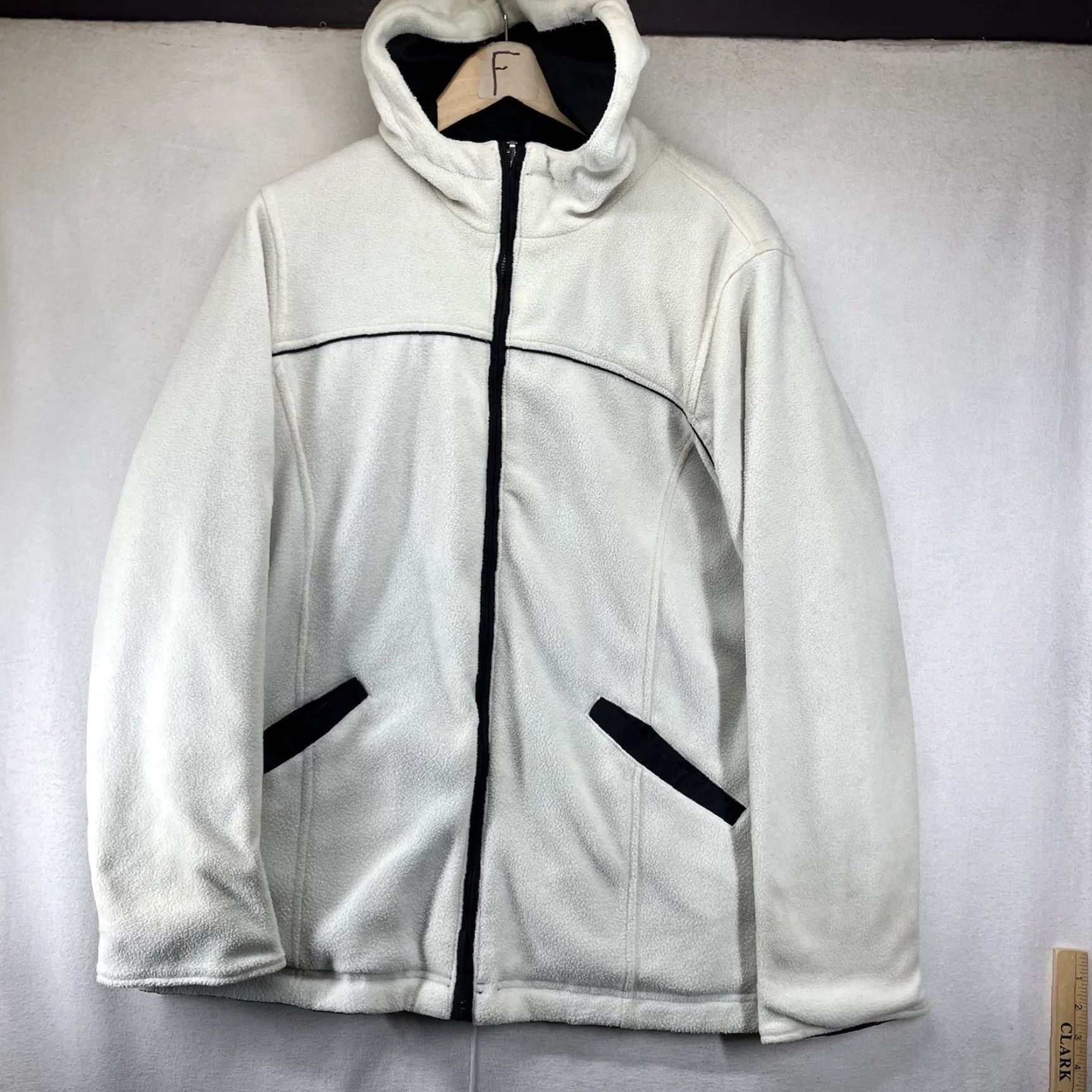 Free Country Free Country Women's Reversible Hooded Jacket Black White Fleece Full Zip Large Womens Size L / US 10 / IT 46 - 3 Thumbnail