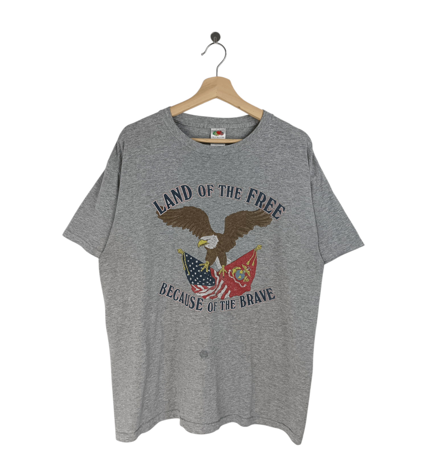 Other VINTAGE 2000s LAND OF THE FREE USA EAGLE ARMY MARINES TEE Size US L / EU 52-54 / 3 - 1 Thumbnail