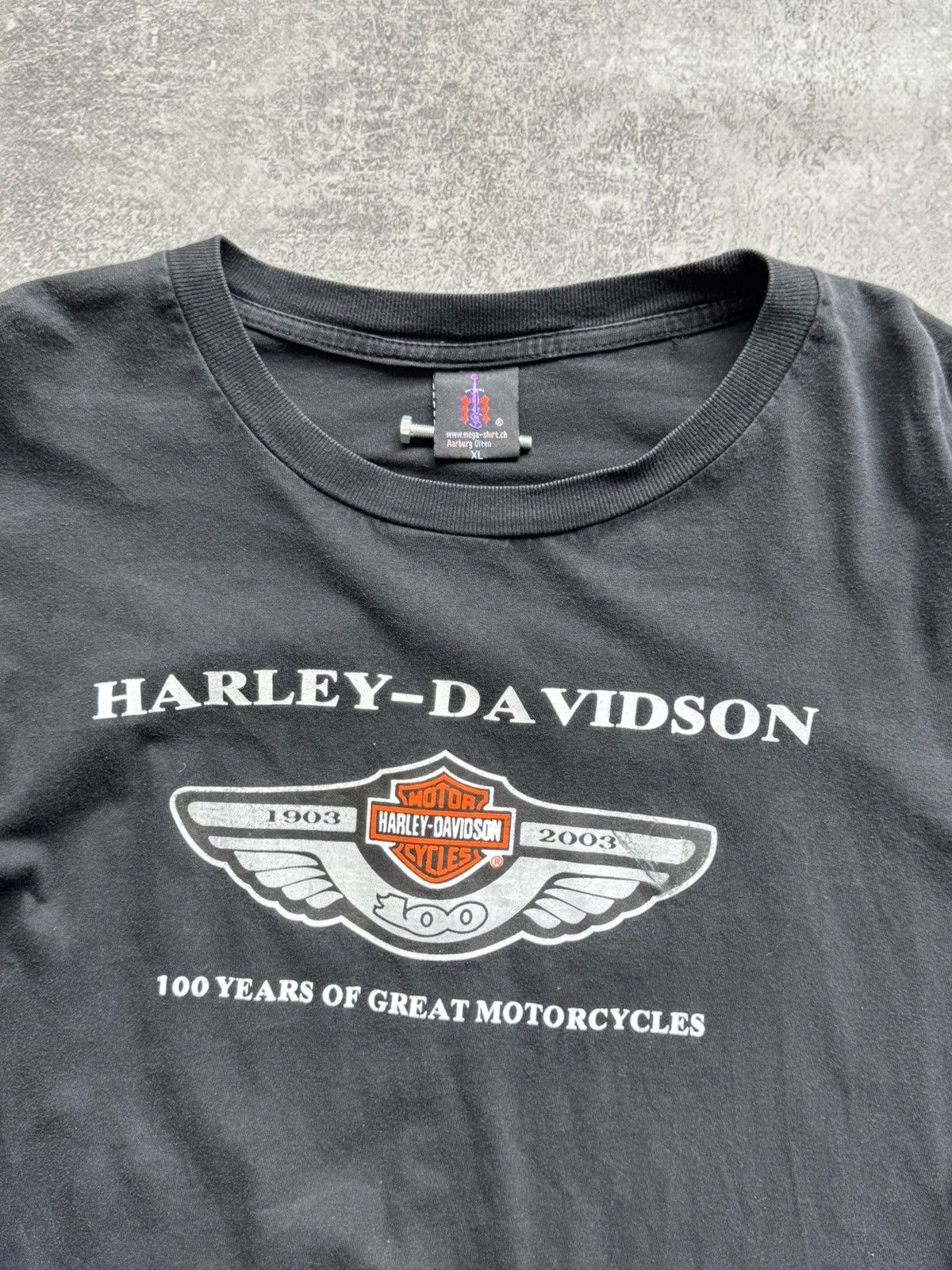 Harley Davidson Vintage Harley Davidson 100 Years Long Sleeve Single Stitch Size US L / EU 52-54 / 3 - 4 Thumbnail