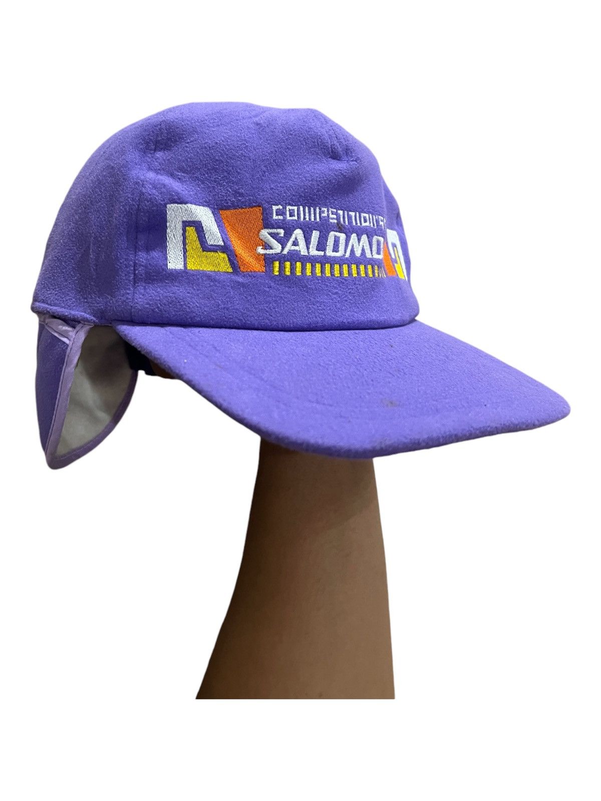Salomon Vintage 1991 Salomon Competition Ear Flap Warmer Cap Hat Size ONE SIZE - 4 Thumbnail