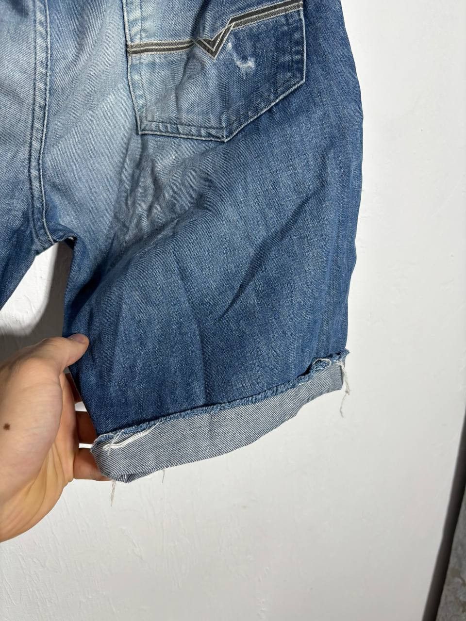 Diesel VTG Diesel Distressed Y2K Crazy Crop Denim Shorts Size US 32 / EU 48 - 9 Thumbnail