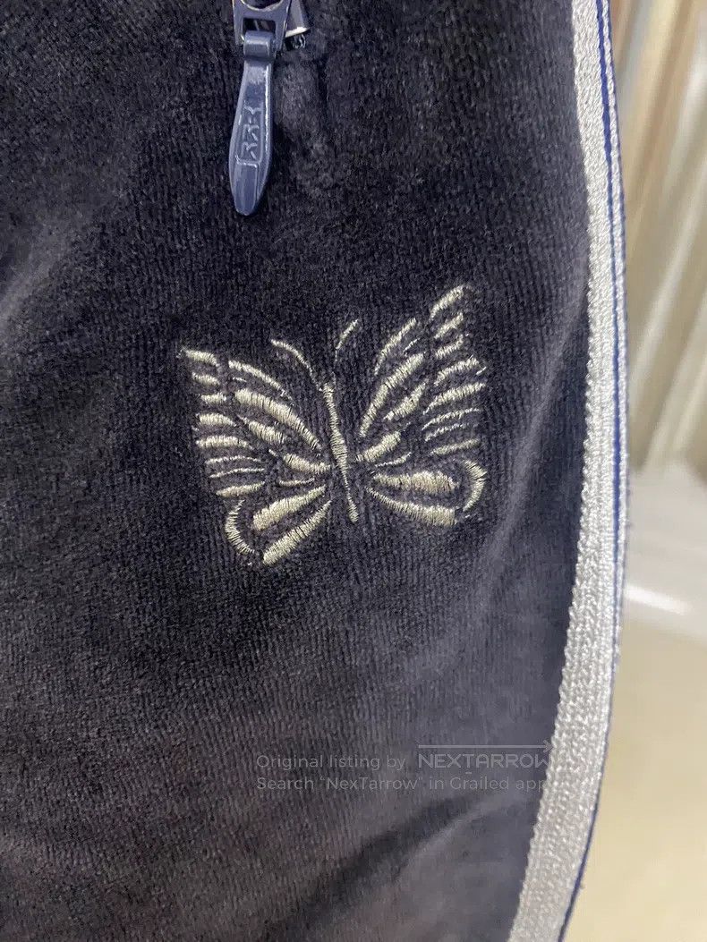 Needles Needles size M Blue Velvet Butterfly Pants with silver spar Size US 32 / EU 48 - 5 Thumbnail