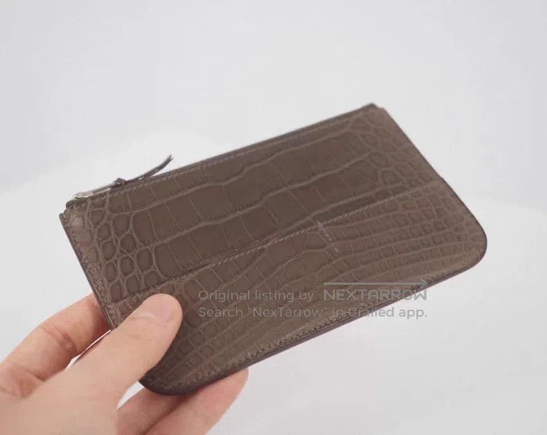 Hermes Hermes Brown Crocodile Leather Change Purse Size ONE SIZE - 6 Thumbnail