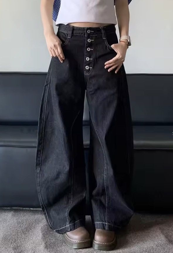 Jean Hamasaki x azawa Baggy Wide Leg Jeans Size US 33 - 2 Thumbnail
