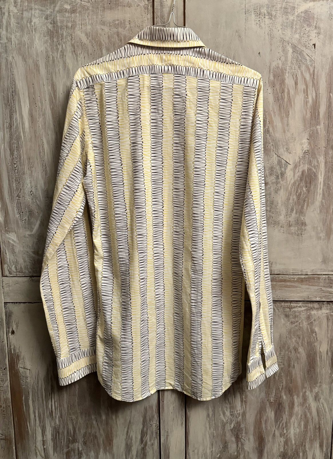 Prada prada vintage yellow printed shirt 39 men Size US S / EU 44-46 / 1 - 7 Thumbnail