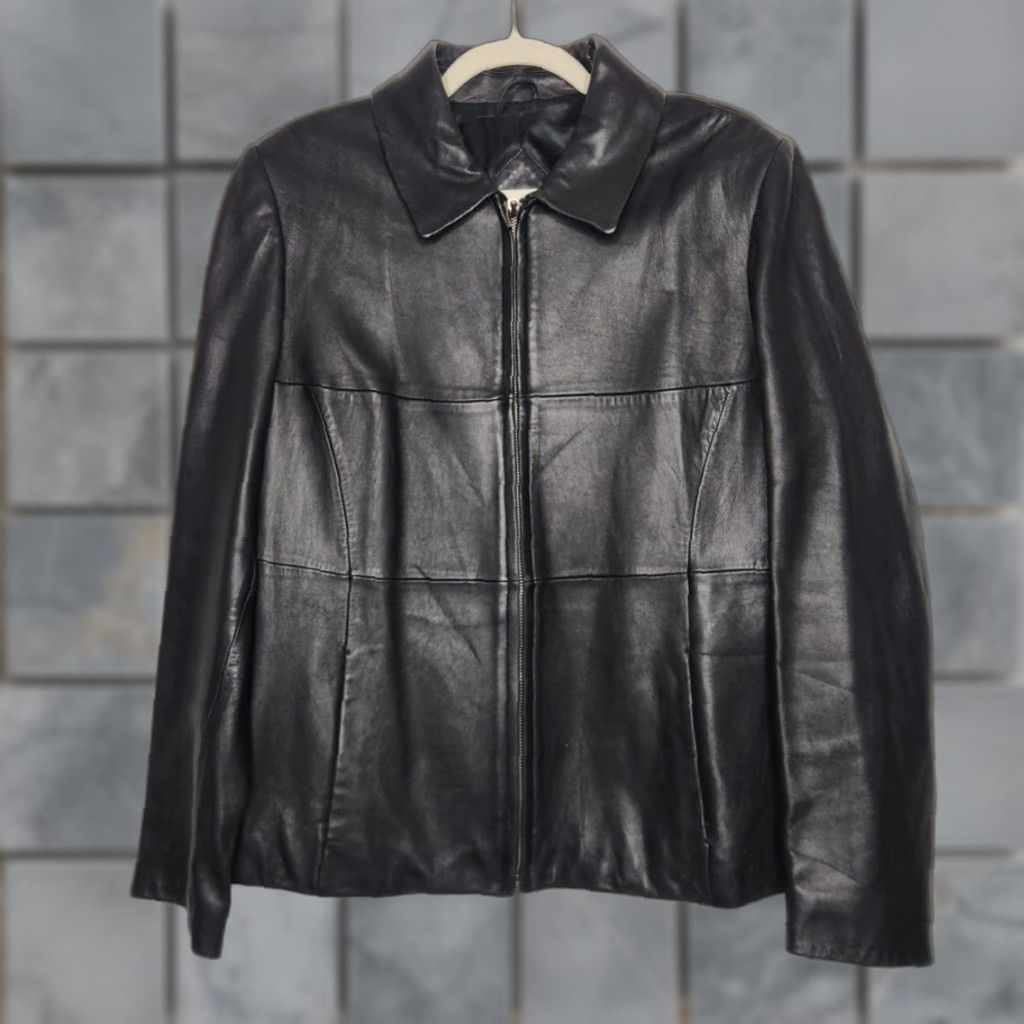 Vintage VINTAGE Valerie Stevens Leather Jacket Womens Large Biker HD Black Zip Jacket L Womens Leather Jacket Size L / US 10 / IT 46 - 1 Thumbnail