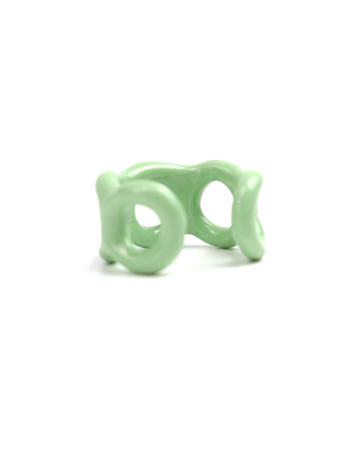 Hysteric Glamour 2000S JAPANESE MADE CHUNKY MINT GREEN ENAMEL RING Size ONE SIZE - 2 Thumbnail