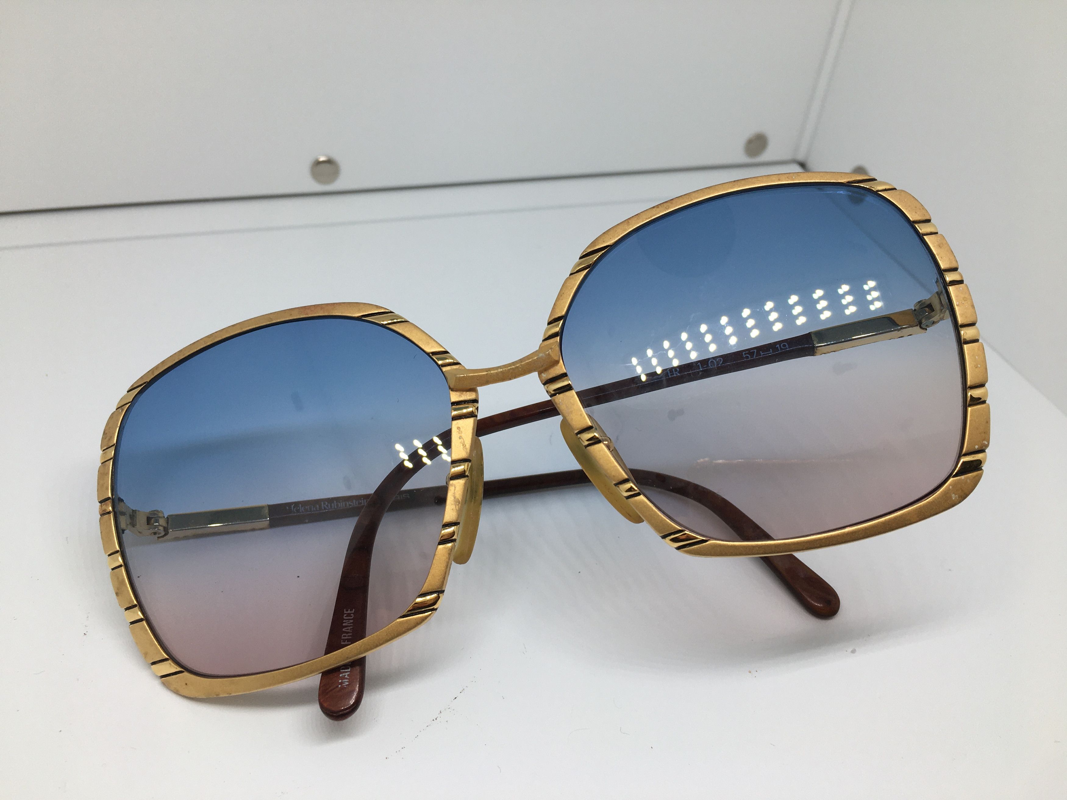 Vintage Vintage HELENA RUBINSTEIN HR 1-02 Diva Sunglasses France Size ONE SIZE - 8 Thumbnail
