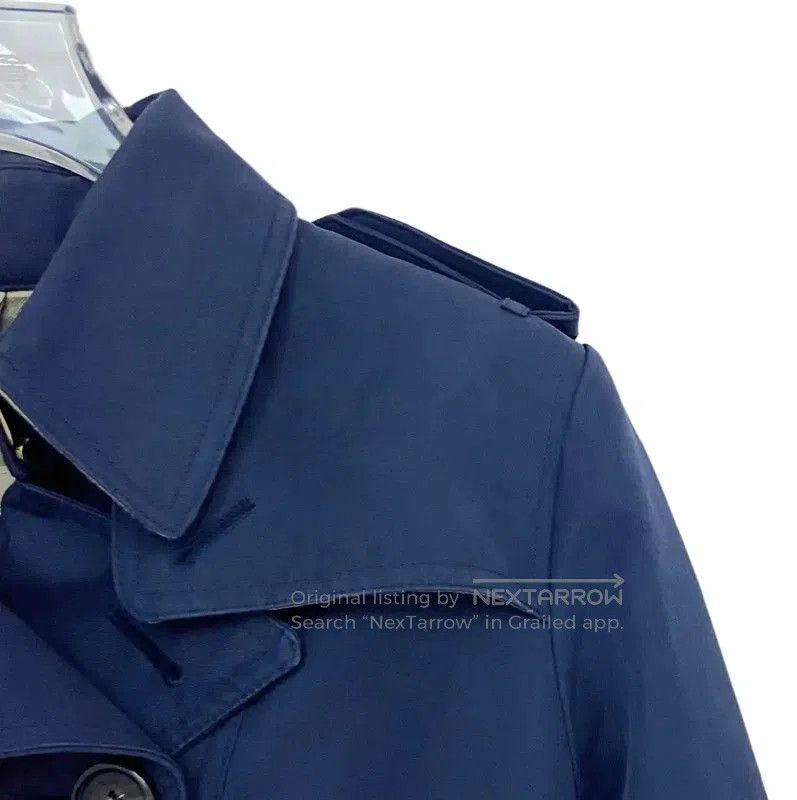 Burberry Burberry Navy Cotton Mid-Length Women's Trench Coat. Size M / US 6-8 / IT 42-44 - 3 Thumbnail