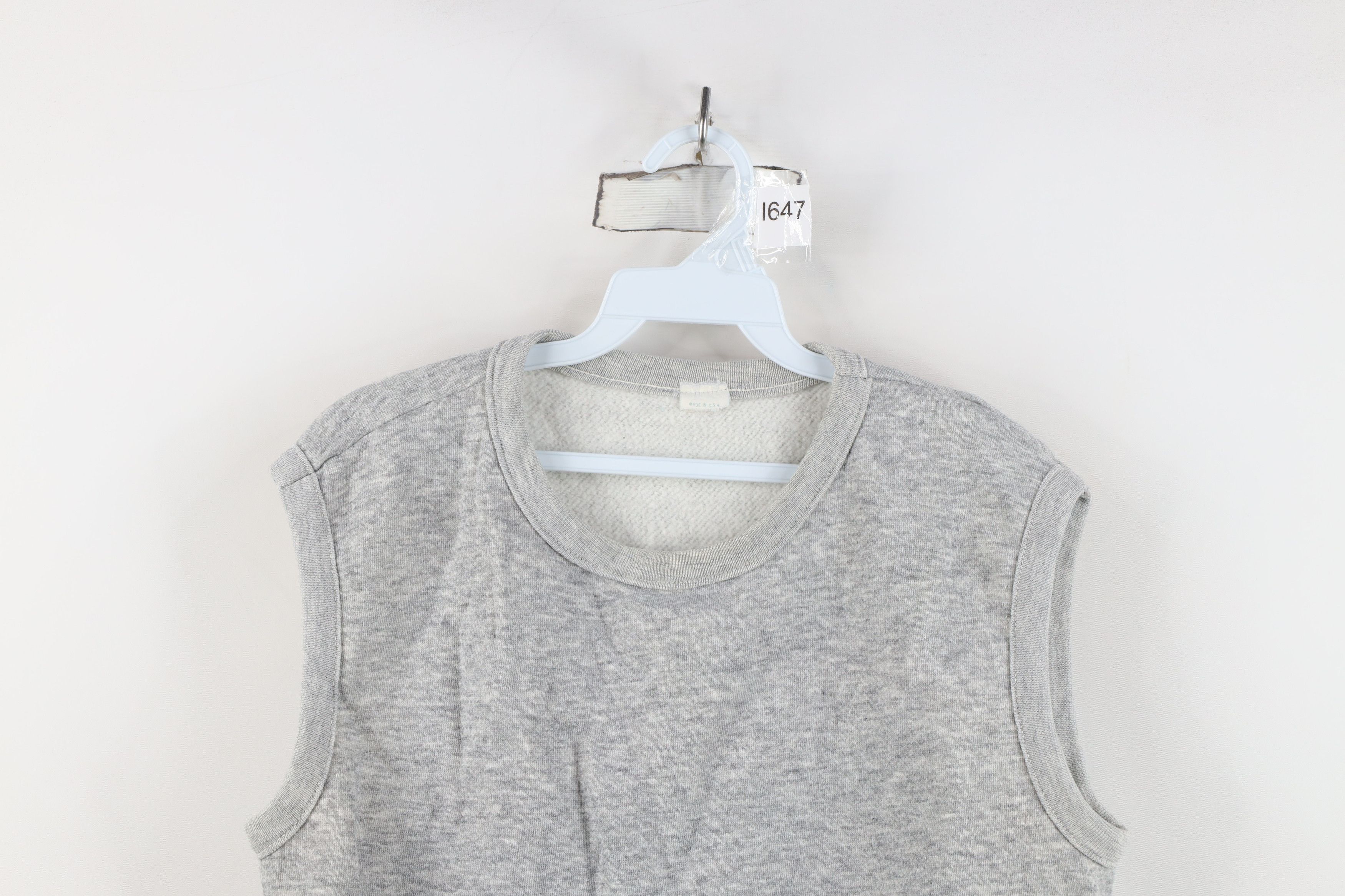 Vintage Vintage 70s Streetwear Sleeveless Sweatshirt Gray USA Size US S / EU 44-46 / 1 - 2 Thumbnail