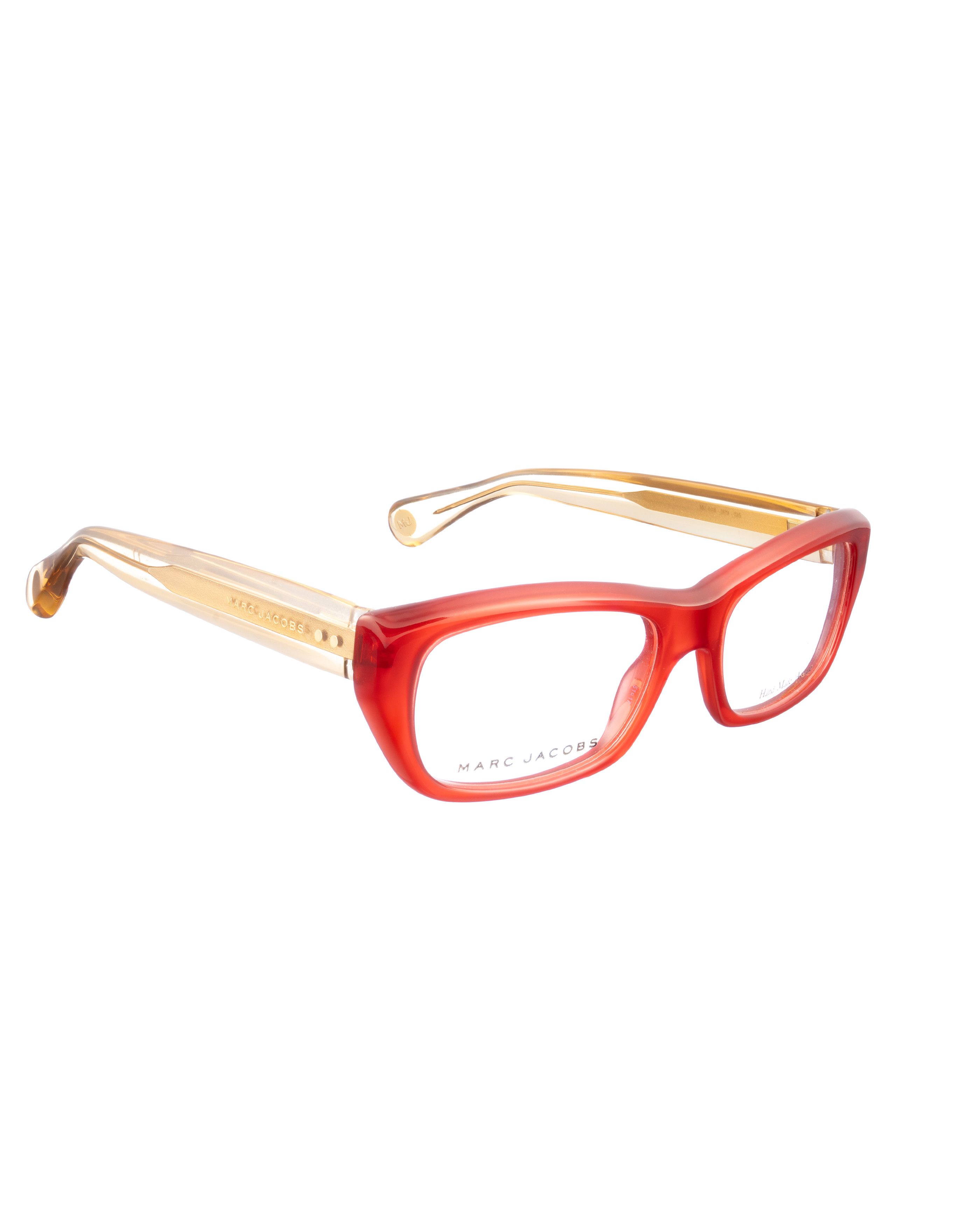 Marc Jacobs Marc Jacobs 00s Red and Transarent Plastic Glasses Size ONE SIZE - 1 Thumbnail