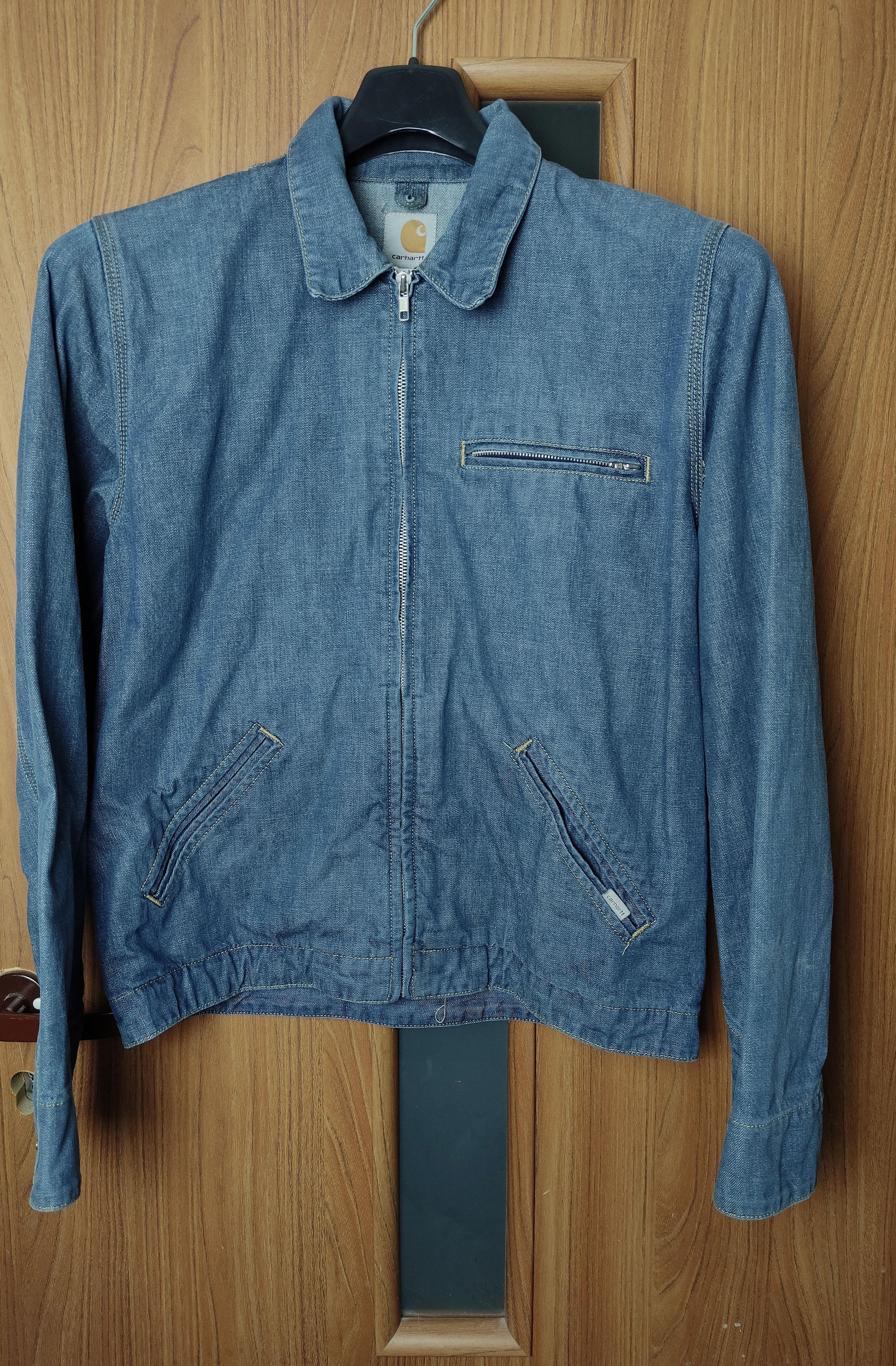 image of Carhartt Detroit Denim Jacket 80-90's in Light Blue, Men's (Size Large)