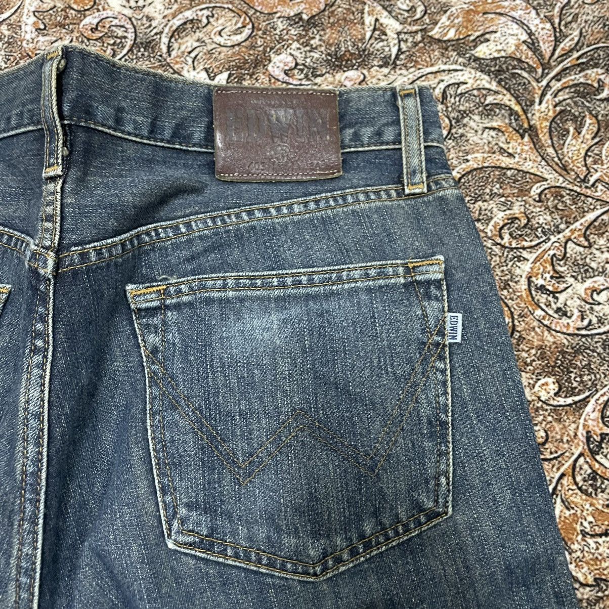 Edwin 🔥Vintage Edwin 403 Stoned Washed Ripped Denim Jeans Size US 35 - 12 Thumbnail