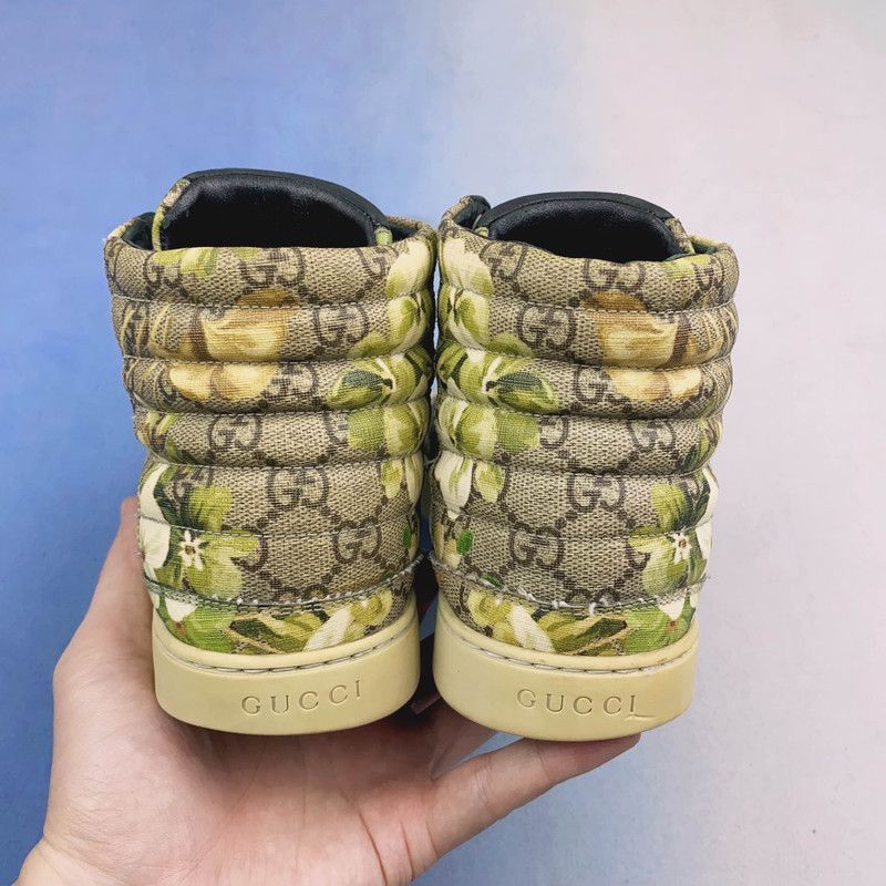 Gucci Gucci Canvas High-Top Sneakers in Green Size US 7.5 / EU 40-41 - 3 Thumbnail