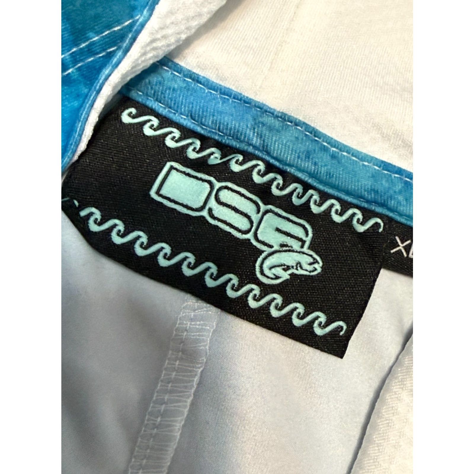 Vintage OSG Fishing Apparel Shirt Men XL Blue White Long Sleeve with Hoodie Size US XL / EU 56 / 4 - 6 Thumbnail